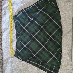 Green Plaid Punk Skirt